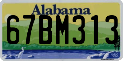 AL license plate 67BM313