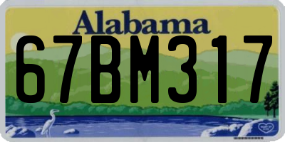 AL license plate 67BM317