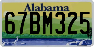 AL license plate 67BM325