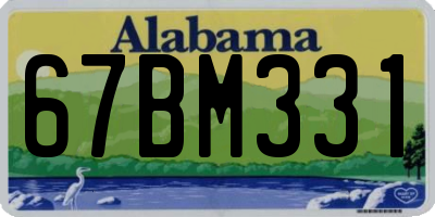 AL license plate 67BM331