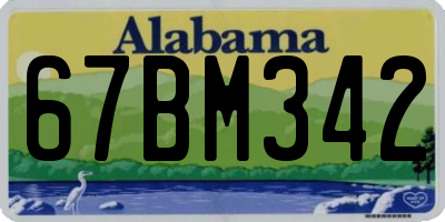 AL license plate 67BM342