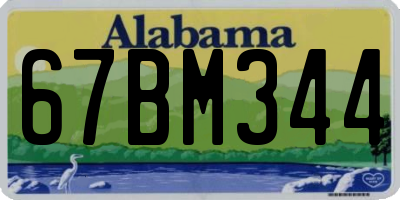 AL license plate 67BM344
