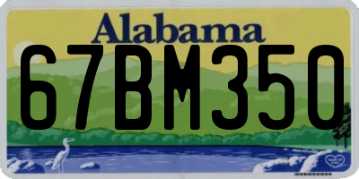 AL license plate 67BM350