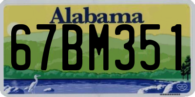 AL license plate 67BM351