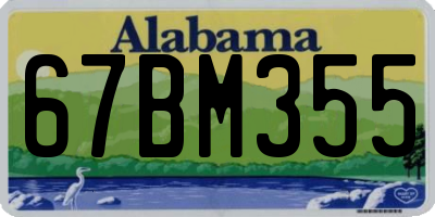 AL license plate 67BM355