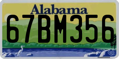 AL license plate 67BM356
