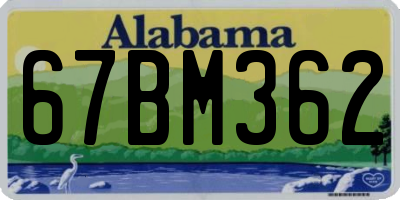 AL license plate 67BM362