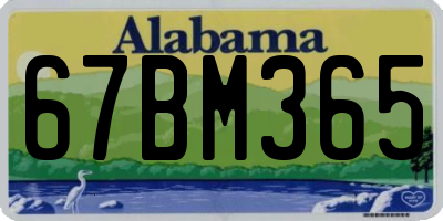 AL license plate 67BM365
