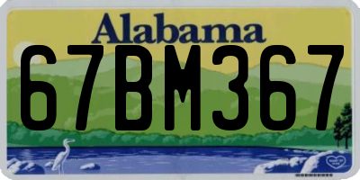 AL license plate 67BM367