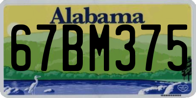 AL license plate 67BM375