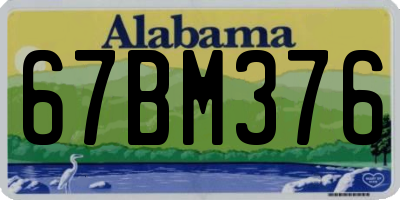 AL license plate 67BM376