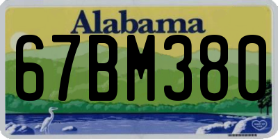AL license plate 67BM380