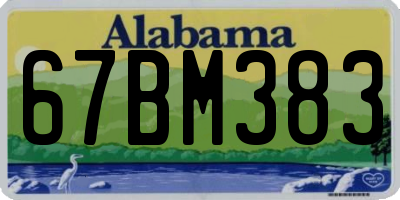 AL license plate 67BM383