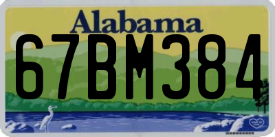 AL license plate 67BM384