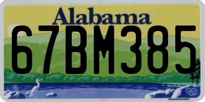 AL license plate 67BM385