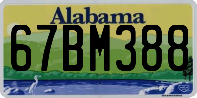 AL license plate 67BM388