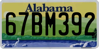 AL license plate 67BM392