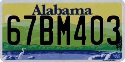 AL license plate 67BM403