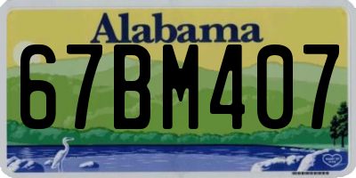 AL license plate 67BM407