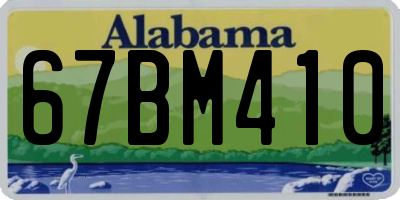 AL license plate 67BM410