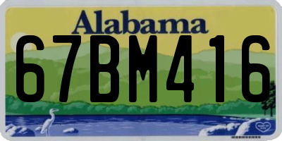 AL license plate 67BM416