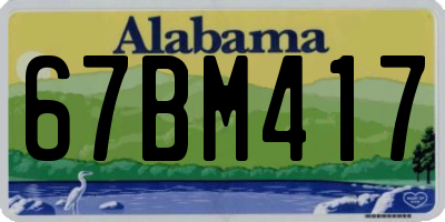 AL license plate 67BM417