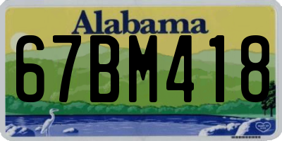 AL license plate 67BM418