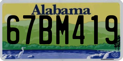 AL license plate 67BM419