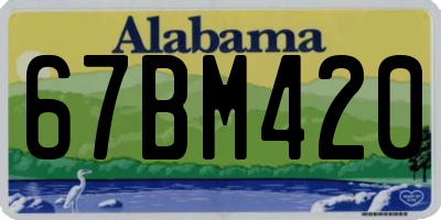 AL license plate 67BM420