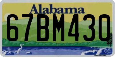 AL license plate 67BM430
