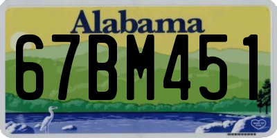 AL license plate 67BM451