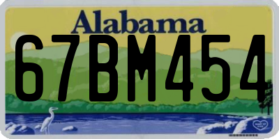 AL license plate 67BM454