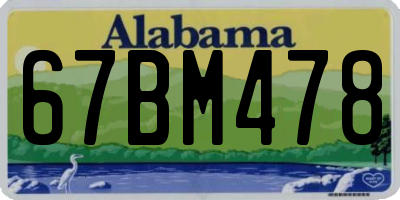 AL license plate 67BM478