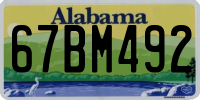 AL license plate 67BM492