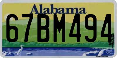 AL license plate 67BM494