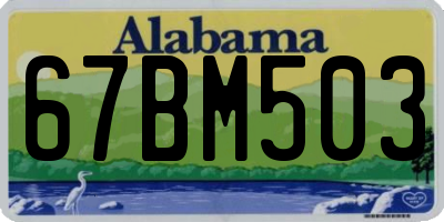 AL license plate 67BM503