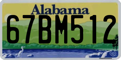 AL license plate 67BM512
