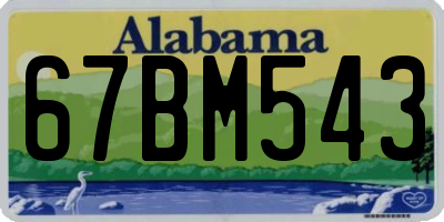 AL license plate 67BM543