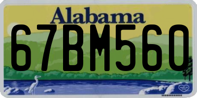 AL license plate 67BM560