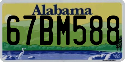 AL license plate 67BM588