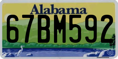 AL license plate 67BM592