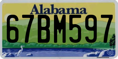 AL license plate 67BM597