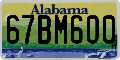 AL license plate 67BM600
