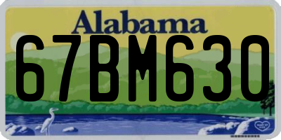 AL license plate 67BM630