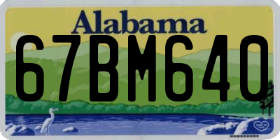 AL license plate 67BM640
