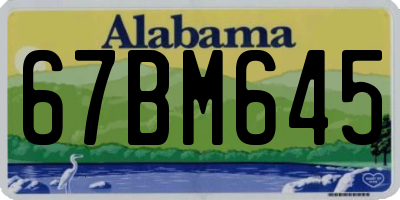 AL license plate 67BM645