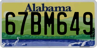 AL license plate 67BM649