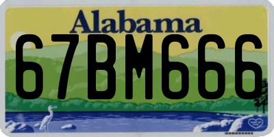 AL license plate 67BM666