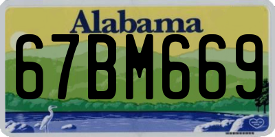 AL license plate 67BM669