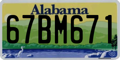 AL license plate 67BM671